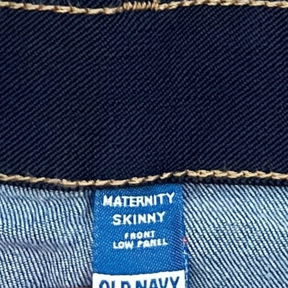 NWT Old Navy Maternity Front Low Panel Pop Icon Skinny Ripped Jeans - Picture 6 of 9